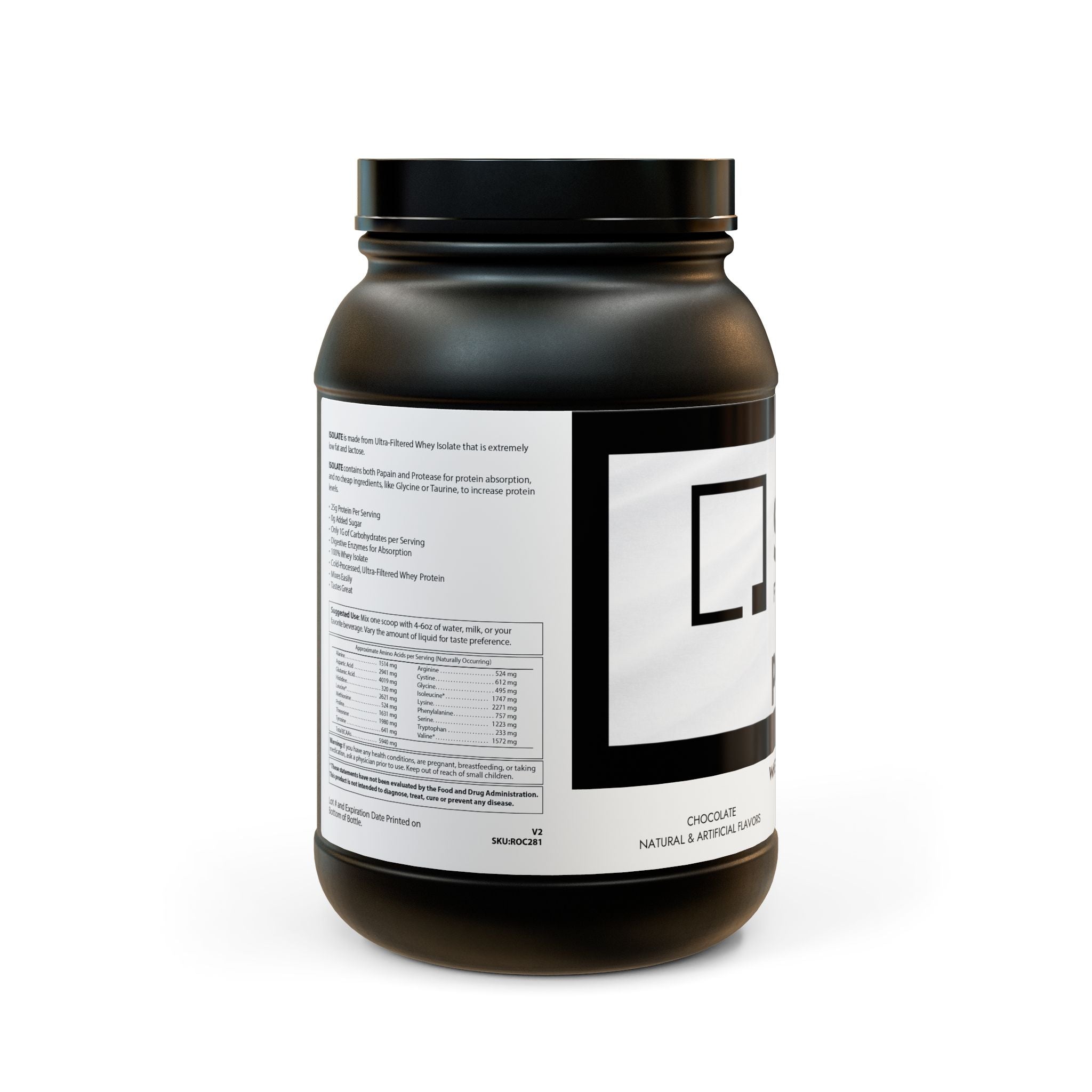 protein | chocolate whey isolate protein supplement (907g, 2lb)