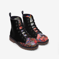 abc black graffiti high step boots