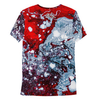 abc red splash athletic tee