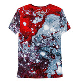 abc red splash athletic tee