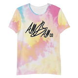 abc tie dye athletic tee