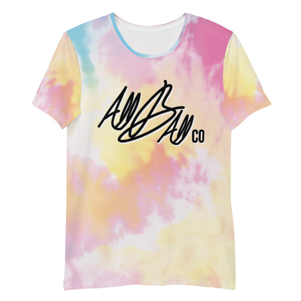 abc tie dye athletic tee