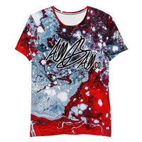 abc red splash athletic tee