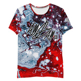 abc red splash athletic tee