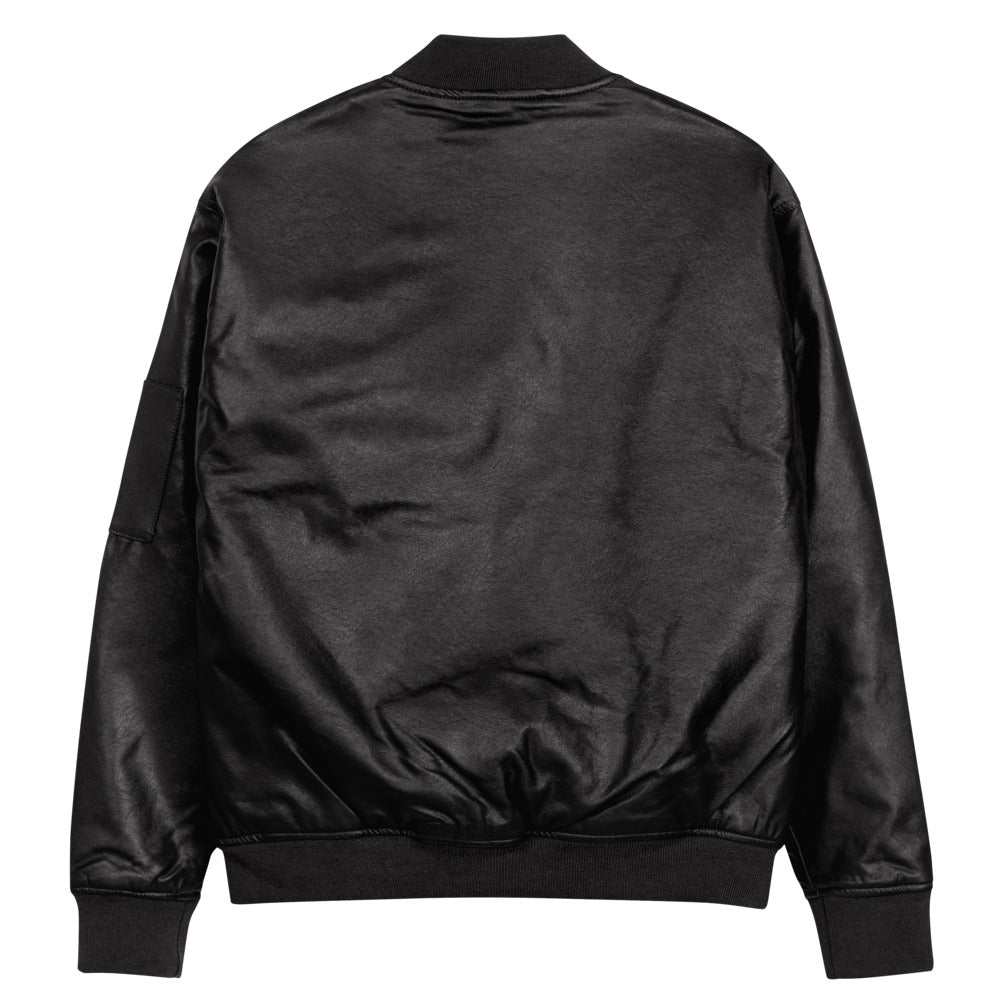 abc Leather Bomber Jacket