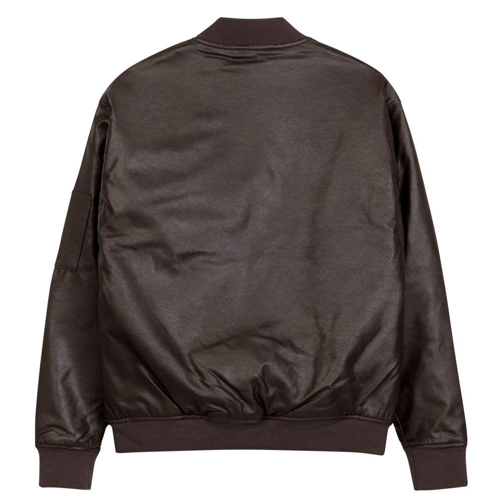 abc Leather Bomber Jacket