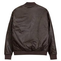 abc Leather Bomber Jacket