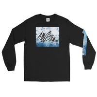 abc watercolor blu long tee