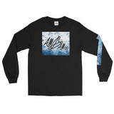 abc watercolor blu long tee