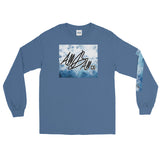 abc watercolor blu long tee