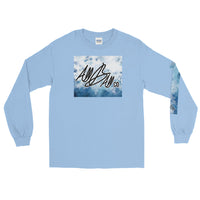 abc watercolor blu long tee