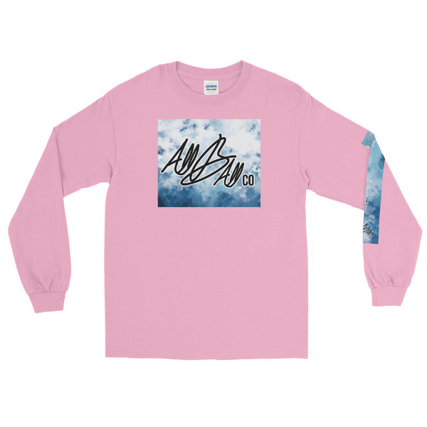 abc watercolor blu long tee