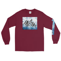 abc watercolor blu long tee