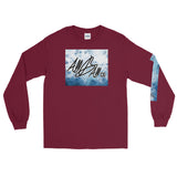 abc watercolor blu long tee