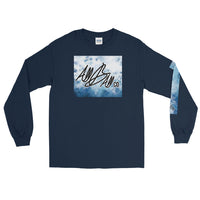 abc watercolor blu long tee