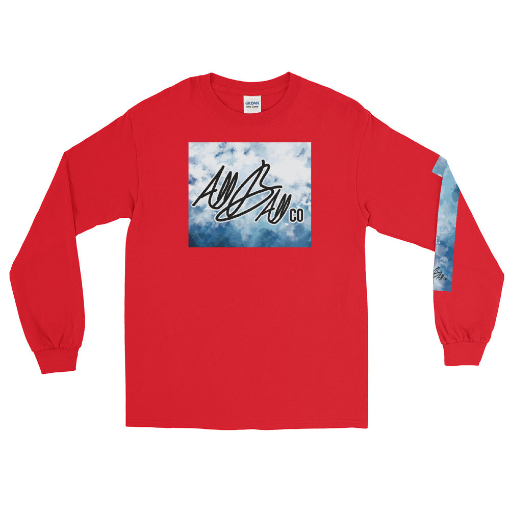 abc watercolor blu long tee