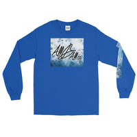 abc watercolor blu long tee