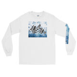 abc watercolor blu long tee