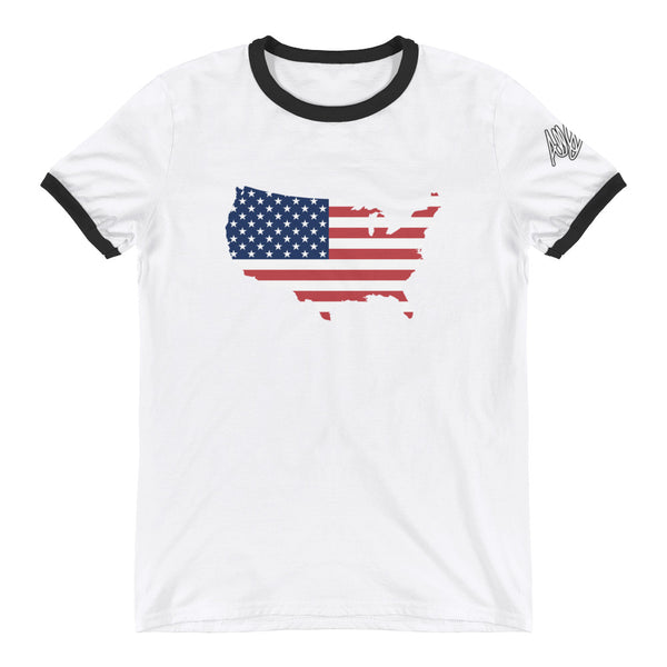 abc usa ringer tee