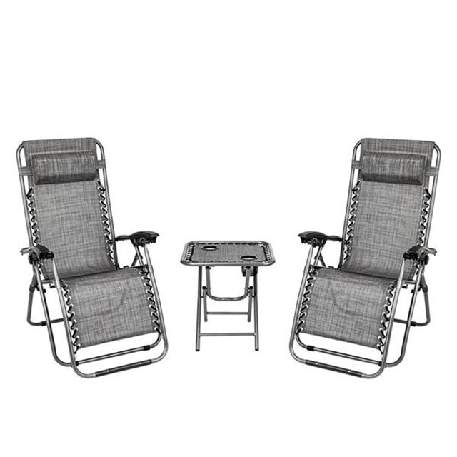 2pcs zero gravity chair w table