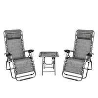 2pcs zero gravity chair w table