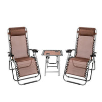 2pcs zero gravity chair w table