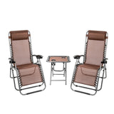 2pcs zero gravity chair w table