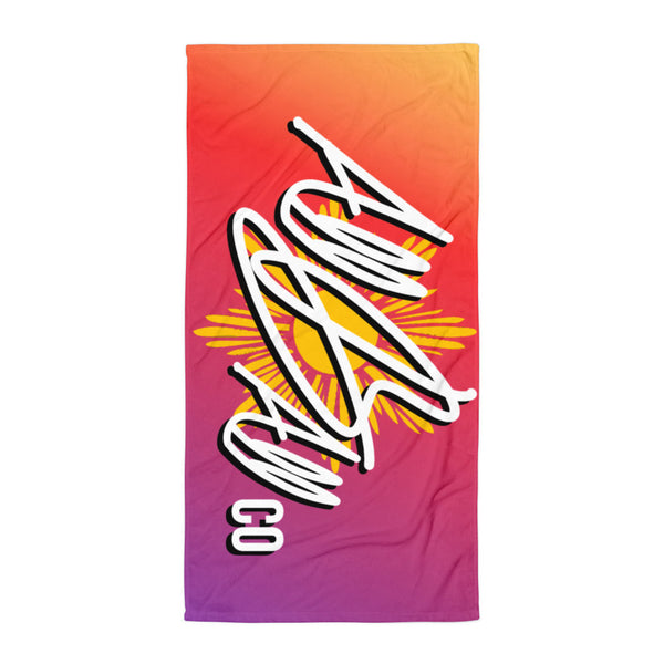 abc coloring beach towel