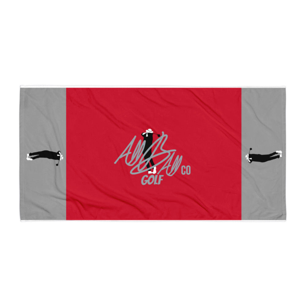 abc golf guy towel red