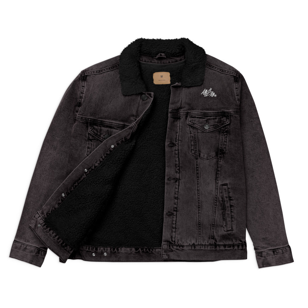 abc unisex denim sherpa jacket