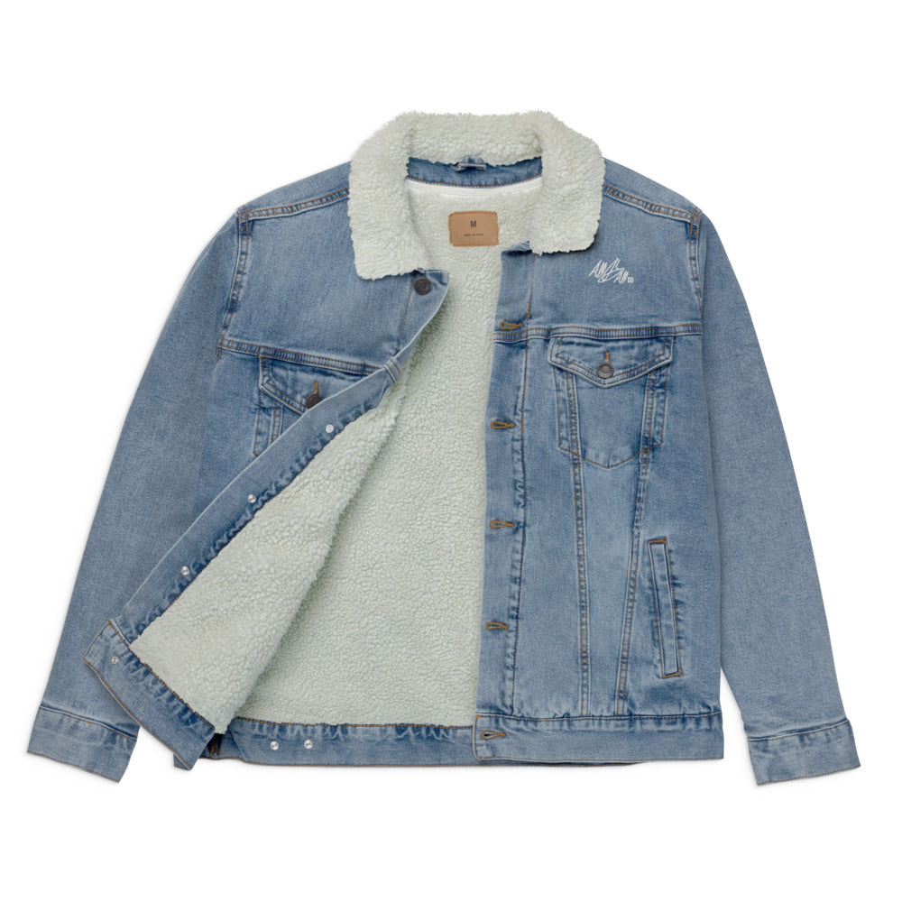 abc unisex denim sherpa jacket
