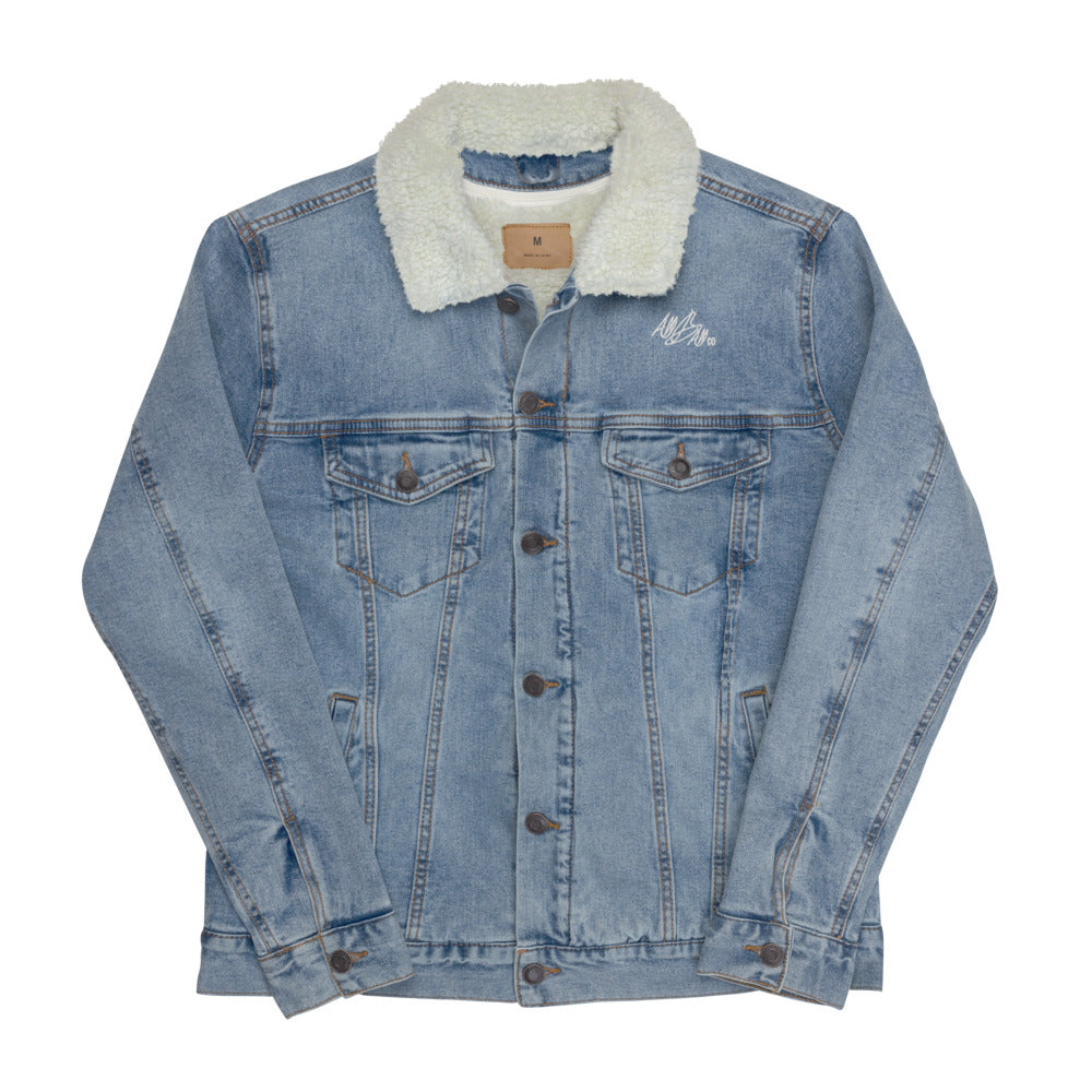 abc unisex denim sherpa jacket